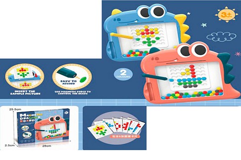 Мозаїка 761-1 (30шт) магнітна, фішки, паличка, 6карток,2 кольори, в кор-ці 28-25,5-2,5см