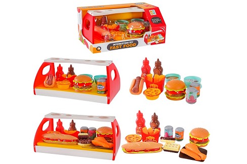 Продукти набір арт. 699-87/88 (24шт/2) мікс 2 види. Фаст фуд, аксес короб. 32*20*15см