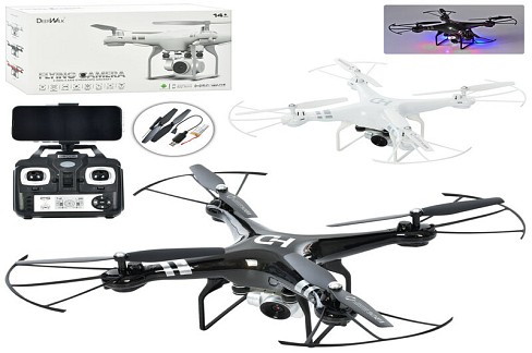 Квадрокоптер CK-23 (6шт) 27см, р/к, 2.4G, акумулятор, USB-зарядне, камера, додаткові лопасти, світло