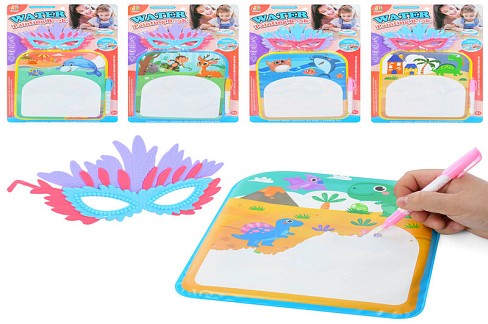 Килимок для малювання 2022-31-32-35-37-40 (96шт) водою, ручка, окуляри, 5видів, на листі, 26,5-45,5-