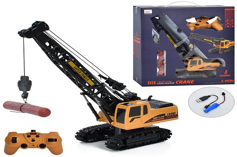 Кран 690-A1 (6шт) р/к 2.4G, акум, USB зарядка, звук, світло, рухомі деталі, опускає / піднімає ванта
