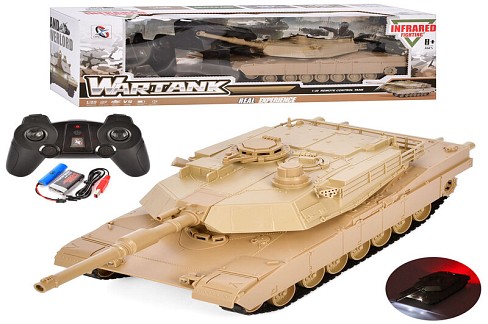 Танк CX01A (6шт) 2.4G, р/к, 33см, 1:30, акум, USB-зарядне, світло, в кор-ці, 52-18-14см