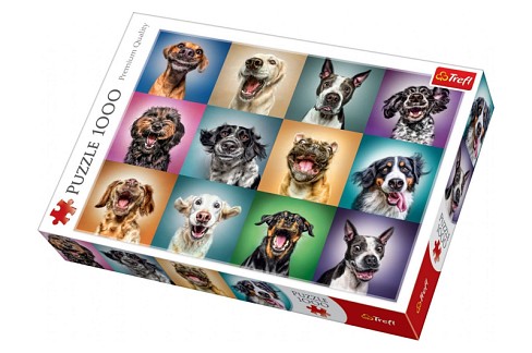 Пазли - 1000 елм. - 10462 Смішні портрети собак", Trefl"