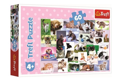 Пазли - 60 елм. - 17332 Світ котів", Trefl"