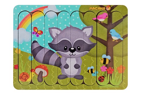 Пазл-вкладка, серія лісові тварини Єнот"  Про40581"