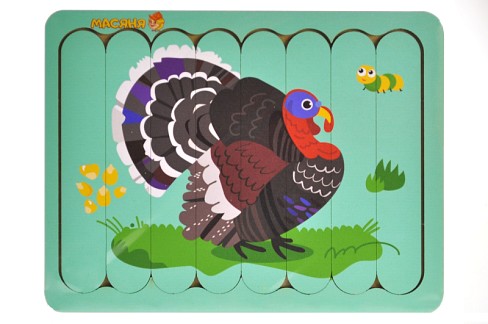 Пазл-вкладка, серія свійські тварини Індик"  Про40321"