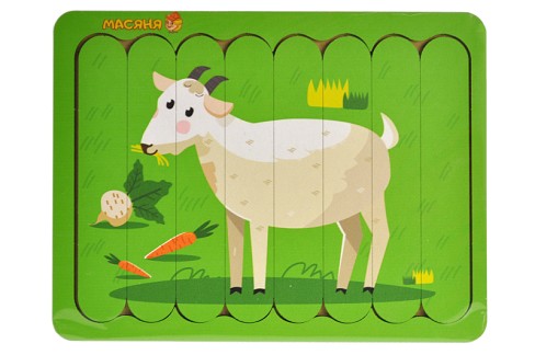 Пазл-вкладка, серія свійські тварини Коза"  Про40291"