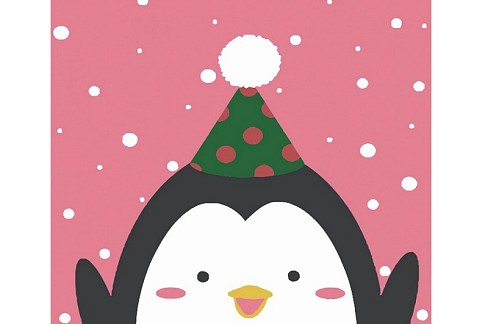 Картина по номерах Пінгвін Stateg розміром 20х20 см (HH5129)