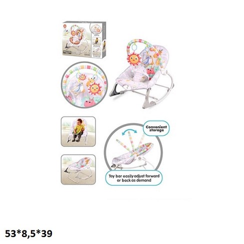 Дитячий шезлонг-гойдалка 898-942 0-18кг вібрац.муз.кор.53*8,5*39 /8/