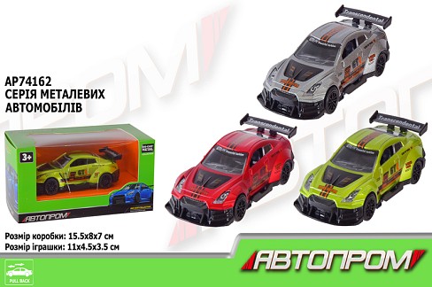 Машина мет. АВТОПРОМ арт.  AP74162 (96шт/2) 1:36, 3 кольори, в коробці, 15*8*7см