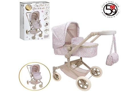 Коляска T742056 (4шт) для ляльки, трансформер, 3в1, д73-ш42-в83см, люлька д57-ш29-в15см, регульована