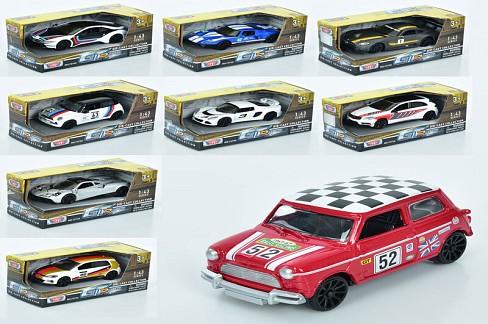 Машина 73750 (24шт) 1:43, метал, 11см, мікс видів, в кор-ці, 14-6,5-6,5см