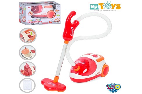 Пилосос 8017 (36шт) 18см,звук,світло,пінопластові кульки,шланг+трубка,на бат-ці,в кор-ці, 24,5-15,5