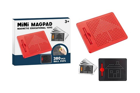 Досточка 949-8 (30шт) магнітна,22-17,5см, металеві кульки 380шт, картки 40шт, 2 кольори, в кор-ці,