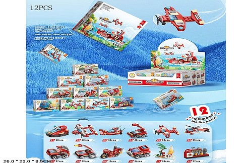 Конструктор арт.SM702BУПАК12шт (432шт) FIRE RESCUE" 12 шт у дисплеї 26*23*8,5см"