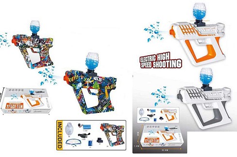 Пістолет CZ35-CZ35-2 (12шт) акум, 26см, водяні кулі, окуляри, USBзарядне, 2 види по 2 кольори, в кор