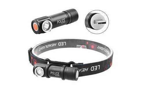Ліхтар налоб/ручний вбуд.акум алюм T88/BL-2155-XPE USB-зарядка,магніт 4реж