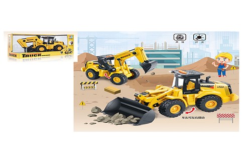 Будтехнiка 8054-1 (18шт) інерц, 31см, звук, світло, рухливі деталі, 2 види, бат(табл), в кор-ці, 35-