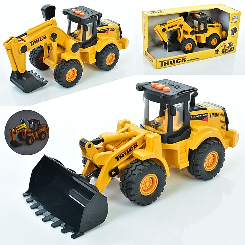 Будтехнiка 8054-1 (18шт) інерц, 31см, звук, світло, рухливі деталі, 2 види, бат(табл), в кор-ці, 35-