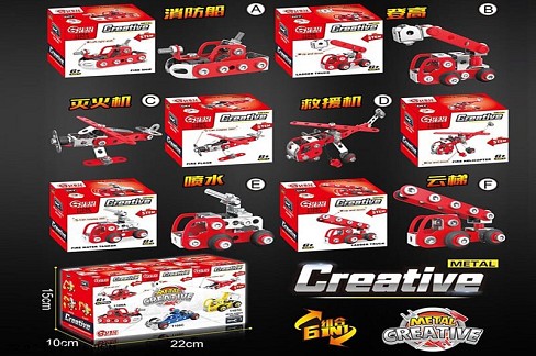 Конструктор мет. арт. 1109УПАК12шт (36шт/2) 6 видів, короб 22*15*10см,цена за 12шт.