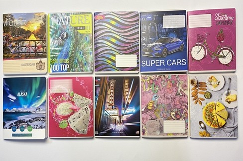 Зошит 96 арк. клітинка, серія HOLOGRAPHIK SILVER з срібним глітером, 10/120 ТЕ12932УПАК10шт