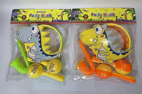 Музичні інструменти. арт. 2887-9 (180шт/2)2 види мікс, бубон, маракаси, саксофон,пакет 24*21*5см