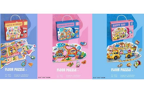 Пазли картон арт. 88730/33/35 (96шт/3) 3 види мікс, короб. 23*18*5,8см