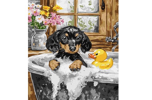 Набір для розпису по номерах День купання" 40x50см KHO6815"