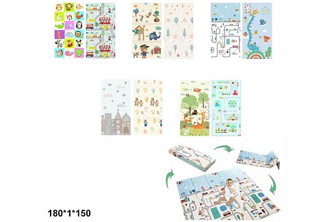 Килимок складний CARRELLO 150 XPE 5кол.180*1*150 сумка 77*11,5*37 /10/