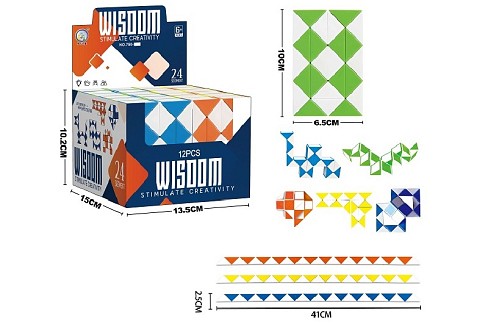 Змійка Рубіка 750-287УПАК12шт 4кол.12шт.в кор.15*10,2*13,5 /32/384/