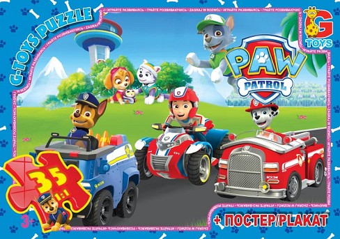 Пазли ТМ G-Toys&quot; із серії &quot;Paw Patrol&quot; (Цуценячий патруль), 35 елементів  PW0819&quot;