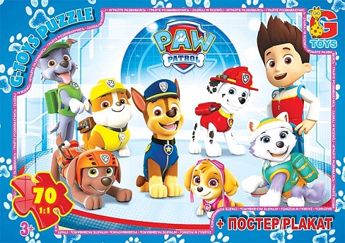Пазли ТМ G-Toys&quot; із серії &quot;Paw Patrol&quot; (Цуценячий патруль), 70 ел.  PW0884&quot;