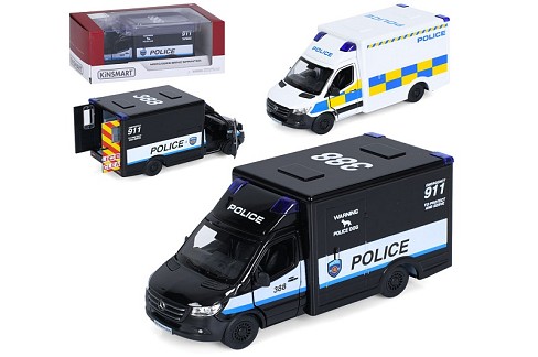 Модель автобус 5 MERSEDES-BENZ Sprinter KT5479W Поліція метал.інерц.відкр.дв.кор./96/"