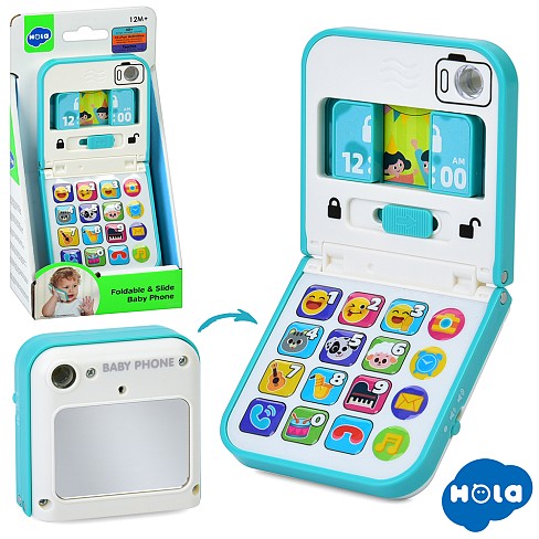 Телефон мобільний HE8972 (24шт) навчальний, 16-8-2см, звук(англ), звуки тварин, дзеркало, 2 режими г