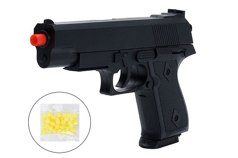 Пістолет 239 (144шт) 17см, пластикові кулі, у пакеті, 16-24-3см