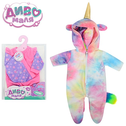 Вбрання для ляльки BLC245A-C-DM-UA (36шт) для ляльки 40-45см, 2 види, у пакеті, 21-31-1см