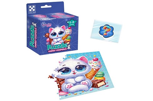 Гра розвиваюча пазли із сюрпризом Біле кошенятко" VT8030-03 (укр)"