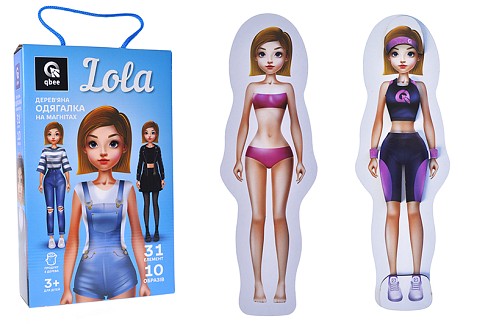 Дерев'яна одягалка на магнітах Lola" QB600-007 qbee"