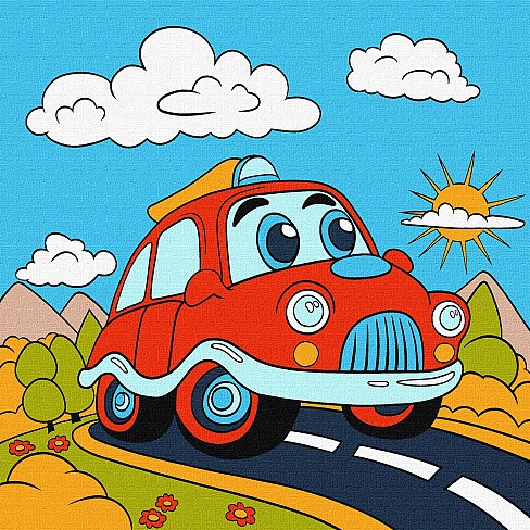 Картина по номерах. Весела подорож" 25х25см Ідейка  Ід6105 KHO"