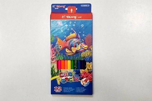 Олівці кольорові 12кол. Рибка Yalong YL530058-12(12)