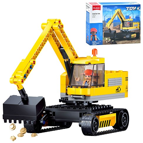 Конструктор SLUBAN M38-B1196 (32шт) будівельна серія, екскаватор, фігурка, 152дет, в кор-ці, 28,5-24