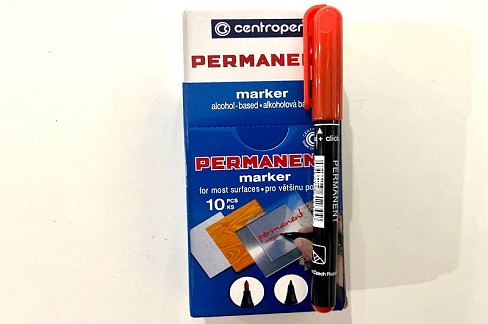 Маркер перманентний Centropen 2846 Червоний(10/1000) УПАК10шт