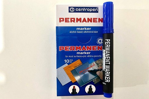 Маркер перманентний Centropen 8576 Синій(10/1000) УПАК10шт