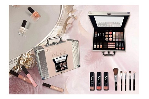 Косметика SA23094N (8шт) тіні, помада 3шт, рум'яна, пензлики, блиск для губ 3шт, лак 3шт, дзеркало,