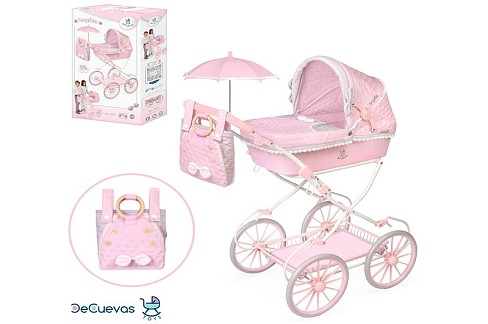 Коляска 81075 (4шт) для ляльки, класика, ш42-д80-в93см, висота до ручки 81см (регулюється), люлька 4