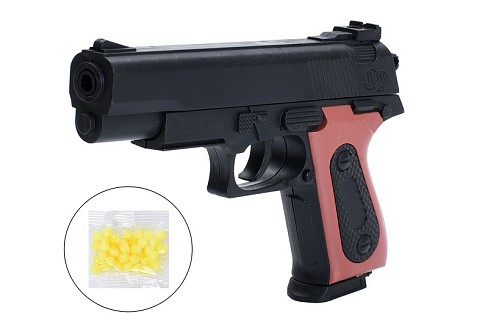 Пістолет 238 (144шт) 16см, пластикові кулі, у пакеті, 17-24-3см