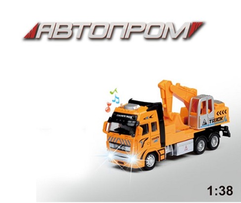 Машина мет. АВТОПРОМ арт. AP7512C (48шт/2)  1:38, екскаватор, батар., світ., звук, короб.25,5 * 12 *