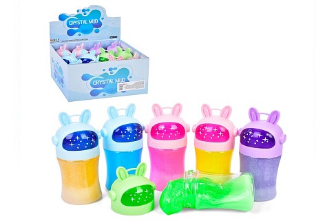 Лизун MK 5215 (192шт) желейний, колба 12,5-5см, 12шт(6 кольорів) в дисплеї, 23-13-17см