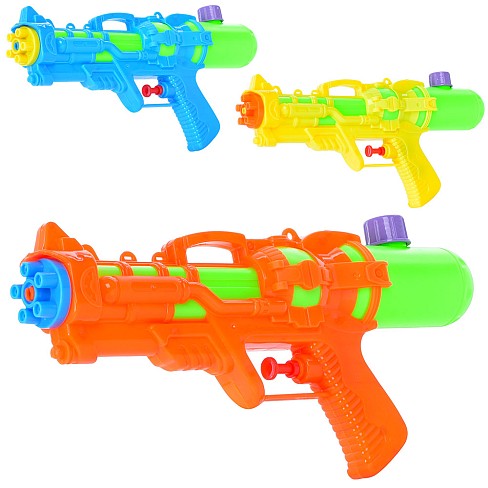 Водяний пістолет MR 1039 (72шт) розмір середній, 25см, 3 кольори, в кульку, 31-17-5см