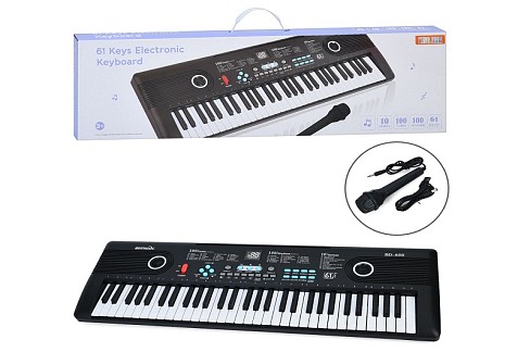 Синтезатор R673 (10шт) 61 клавіша, 58-18см, музика, мікрофон, 100тонів,100ритмів,запис, регул.гучнос